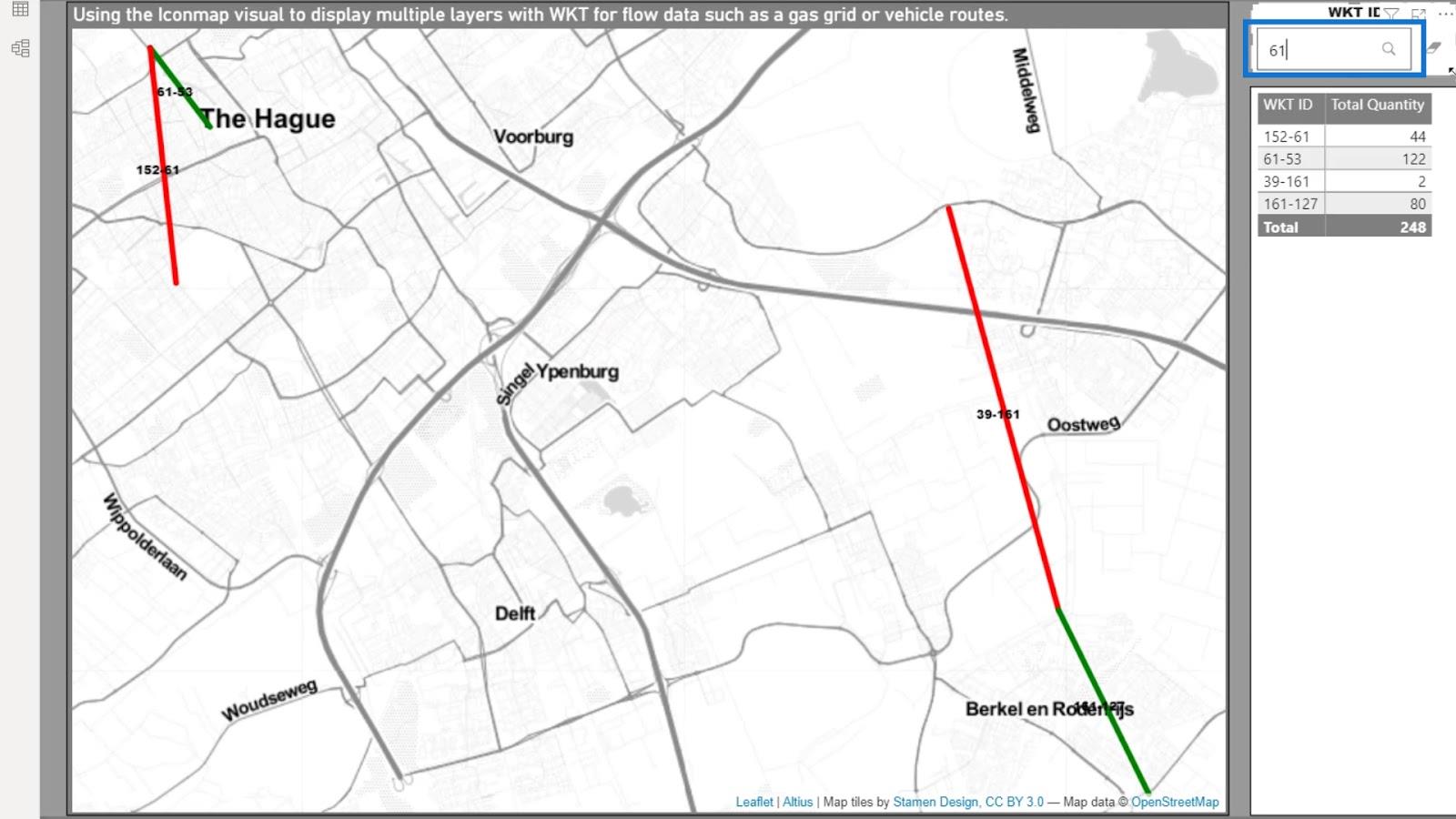 Visual do mapa de ícones do LuckyTemplates: strings WKT