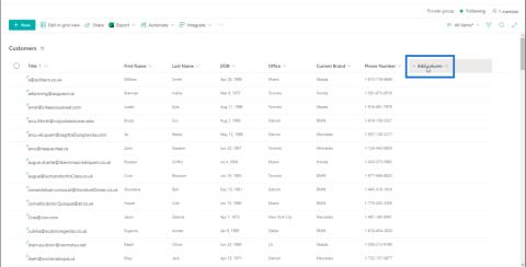 在列表中添加 SharePoint 選擇字段