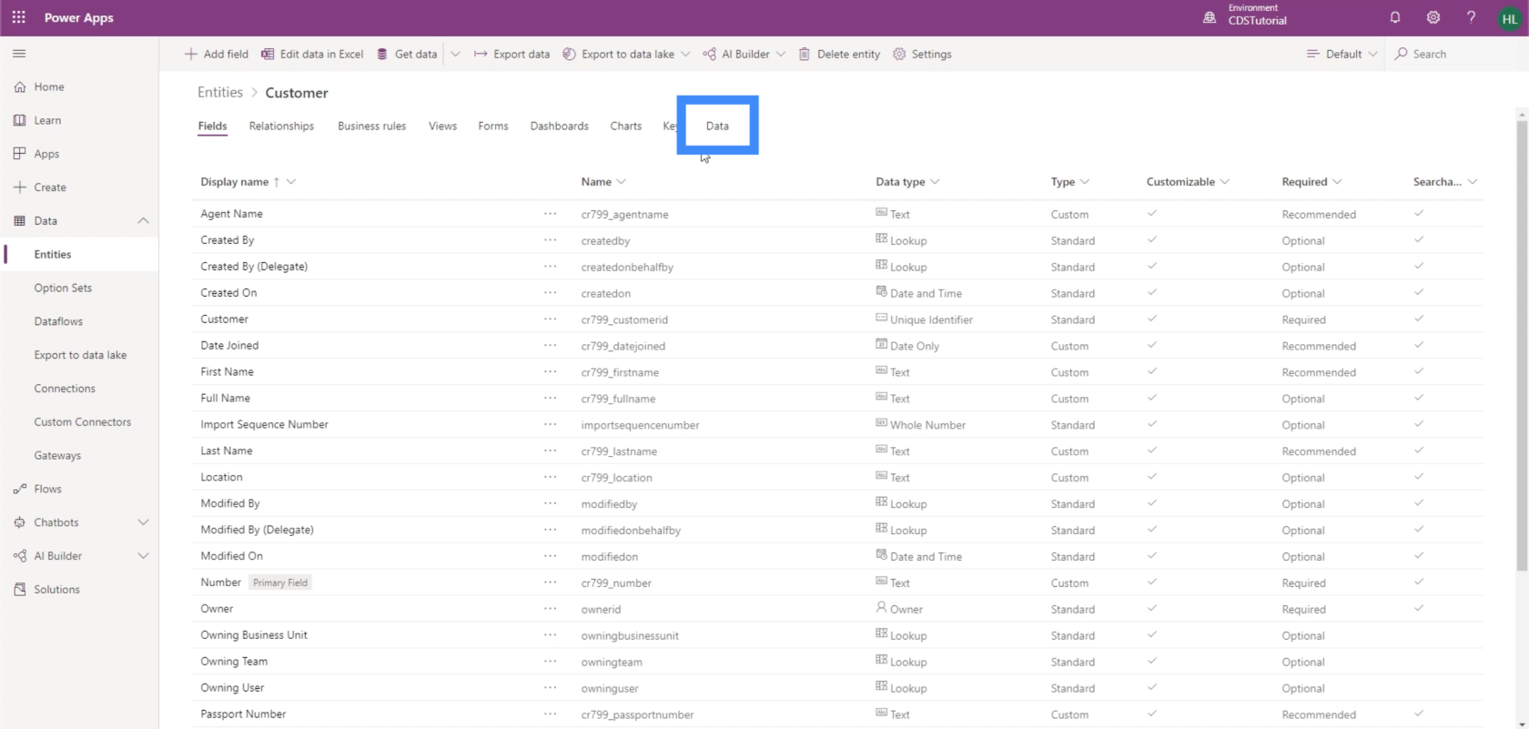 PowerApps 數據：如何上傳和查看實體中的數據