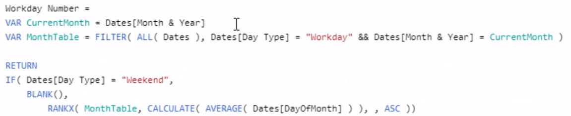 Ajouter des numéros de jour ouvrable et de week-end dans votre tableau de dates : technique d'intelligence temporelle dans LuckyTemplates