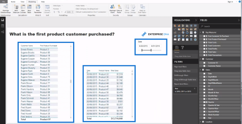 Premier achat de Customer Insight avec DAX