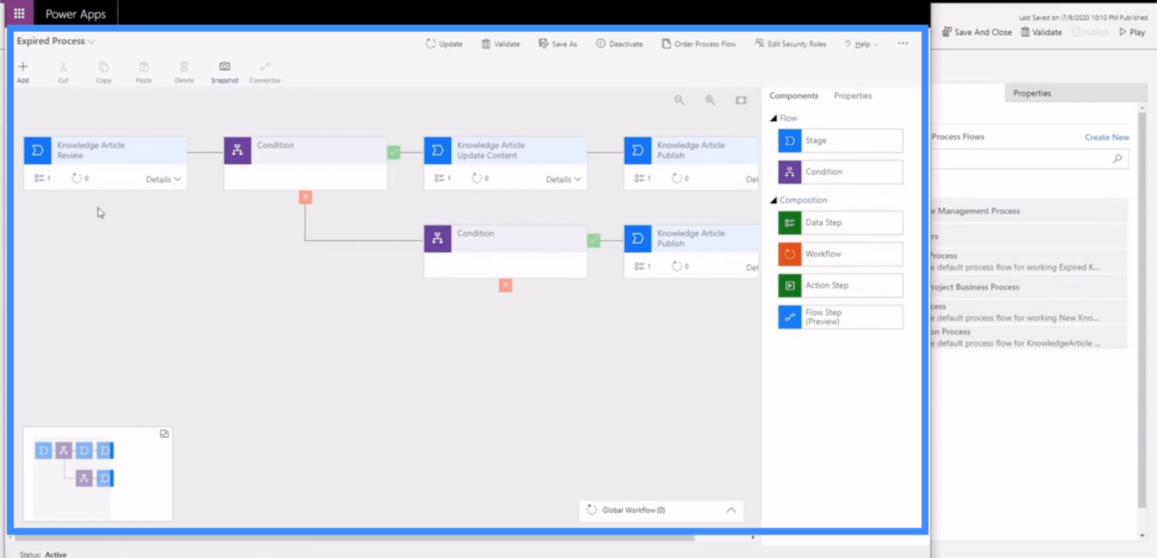 Flux de processus métier et documentation Power Apps