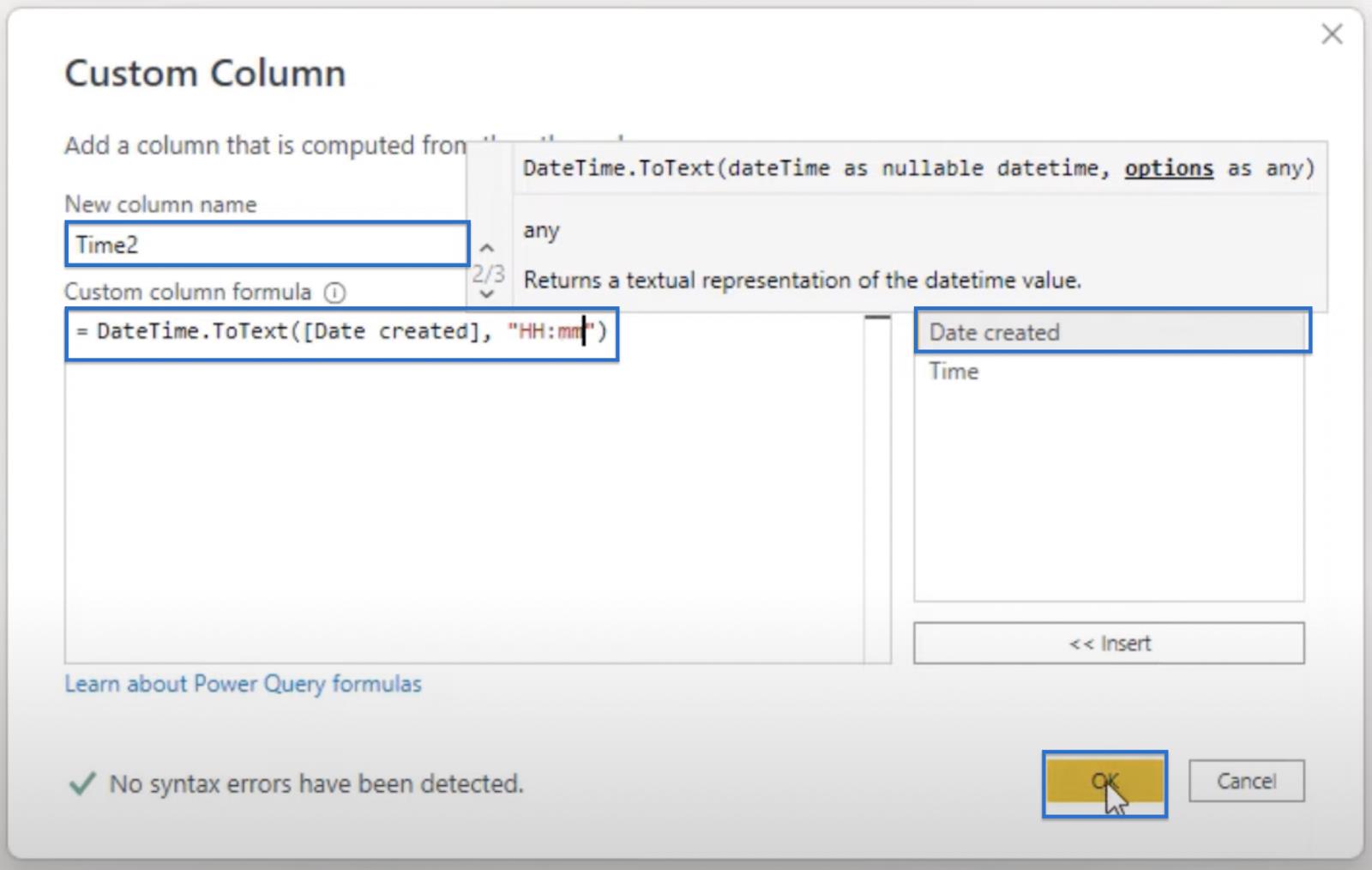 Valeur DateTime : comment supprimer les secondes