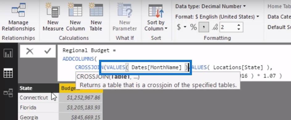 Créer une nouvelle table dans LuckyTemplates : comment implémenter automatiquement des budgets et des prévisions à l'aide de DAX