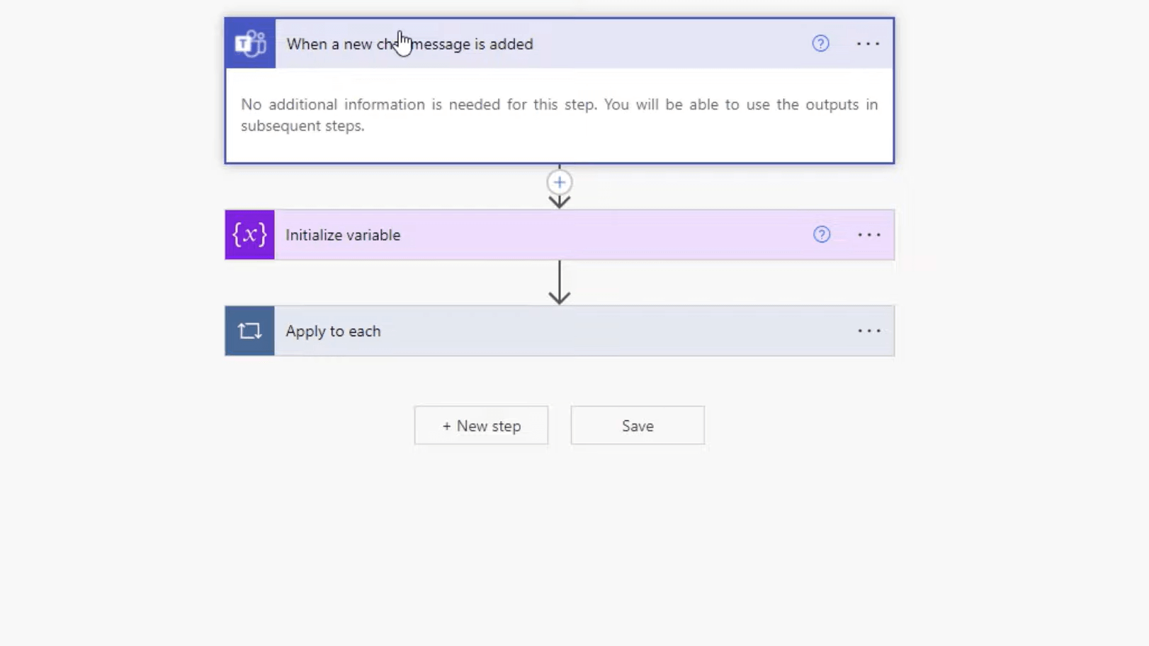 Power Automate avec les équipes pour créer des fonctions de chat