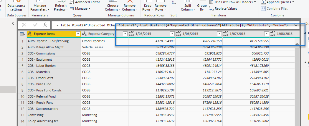 LuckyTemplates 中的 Unpivot 和 Pivot 基礎知識——查詢編輯器回顧