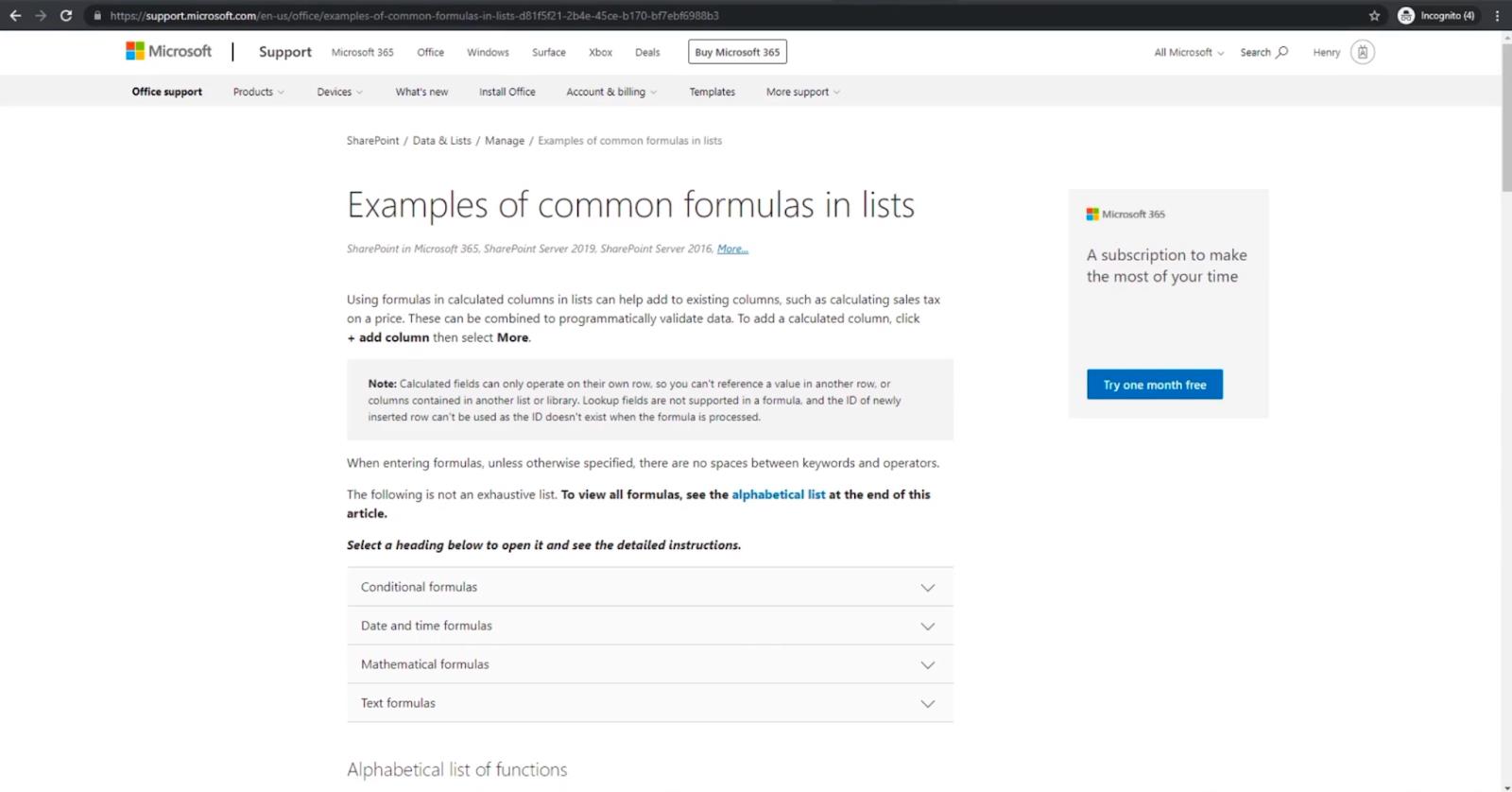 Colonnes calculées dans SharePoint |  Un aperçu