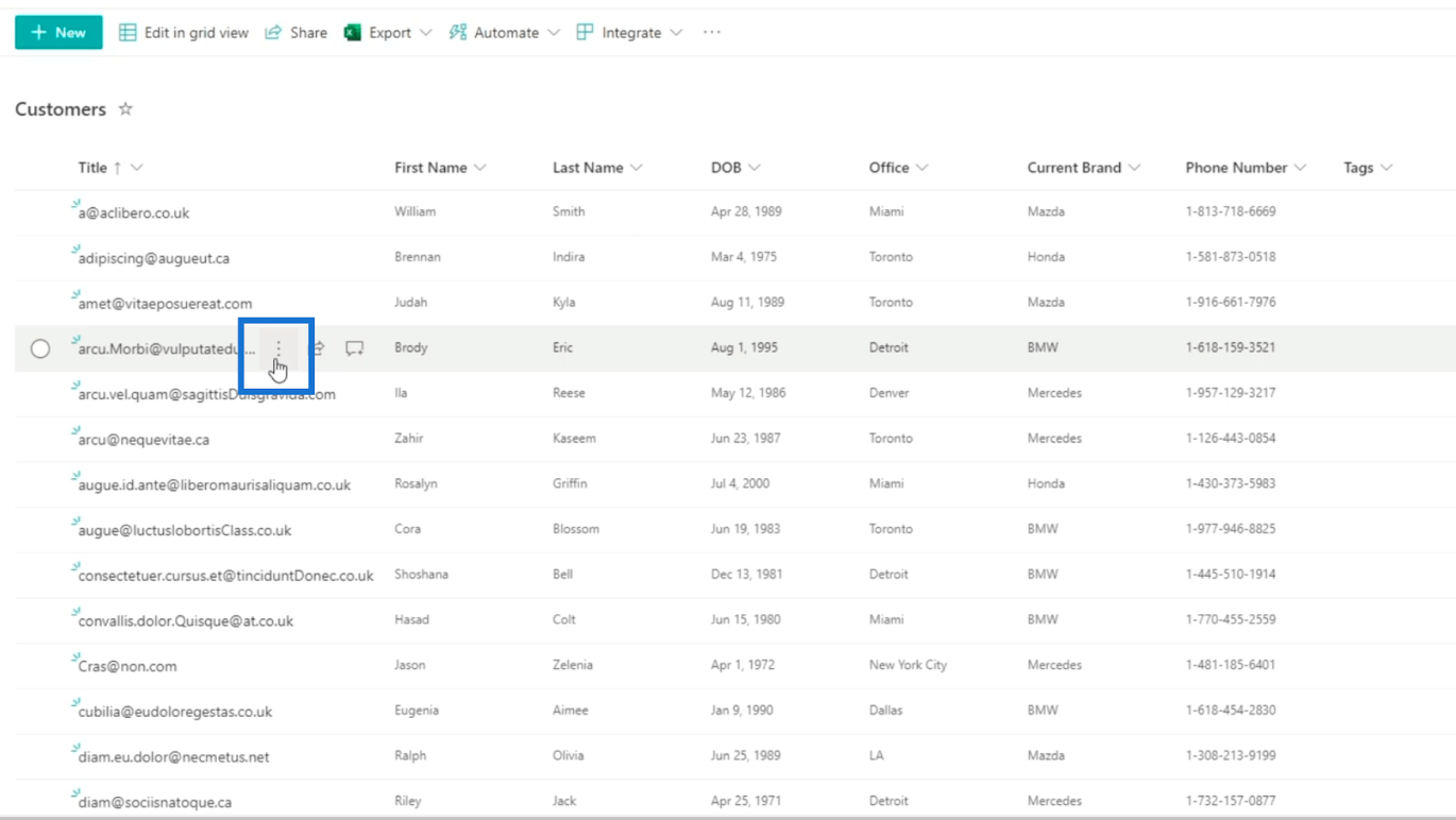 SharePoint 列表項：編輯單個和多個項目