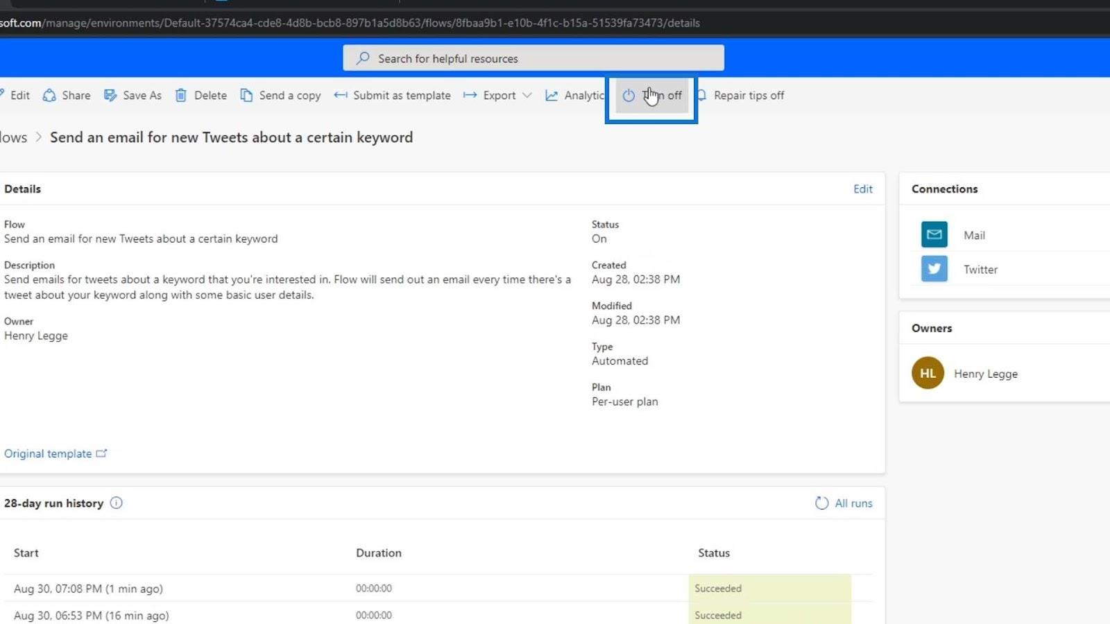 Tutorial Microsoft Flow – Instant vs.  Flux automatizat