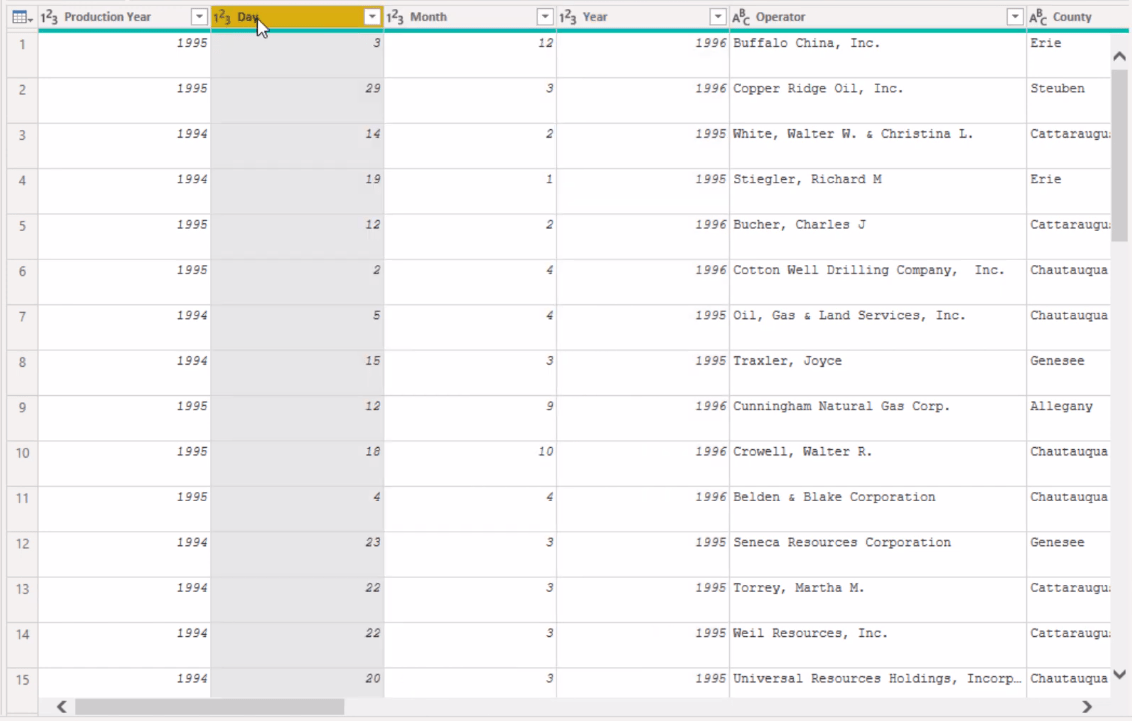 تغيير تنسيقات التاريخ باستخدام محرر Power Query