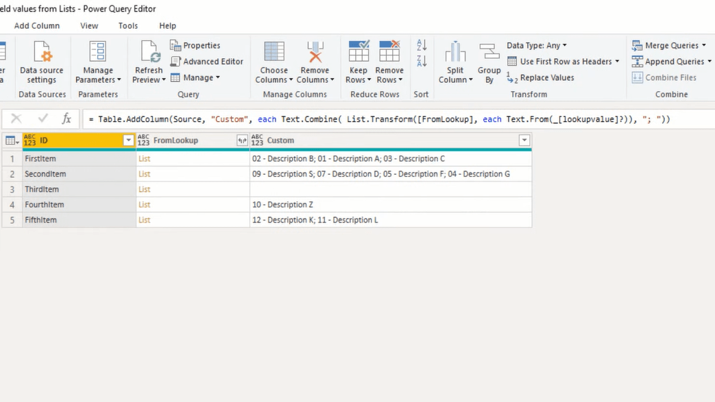 Tutorial Editor Power Query: Ekstrak Nilai Medan Rekod Daripada Senarai