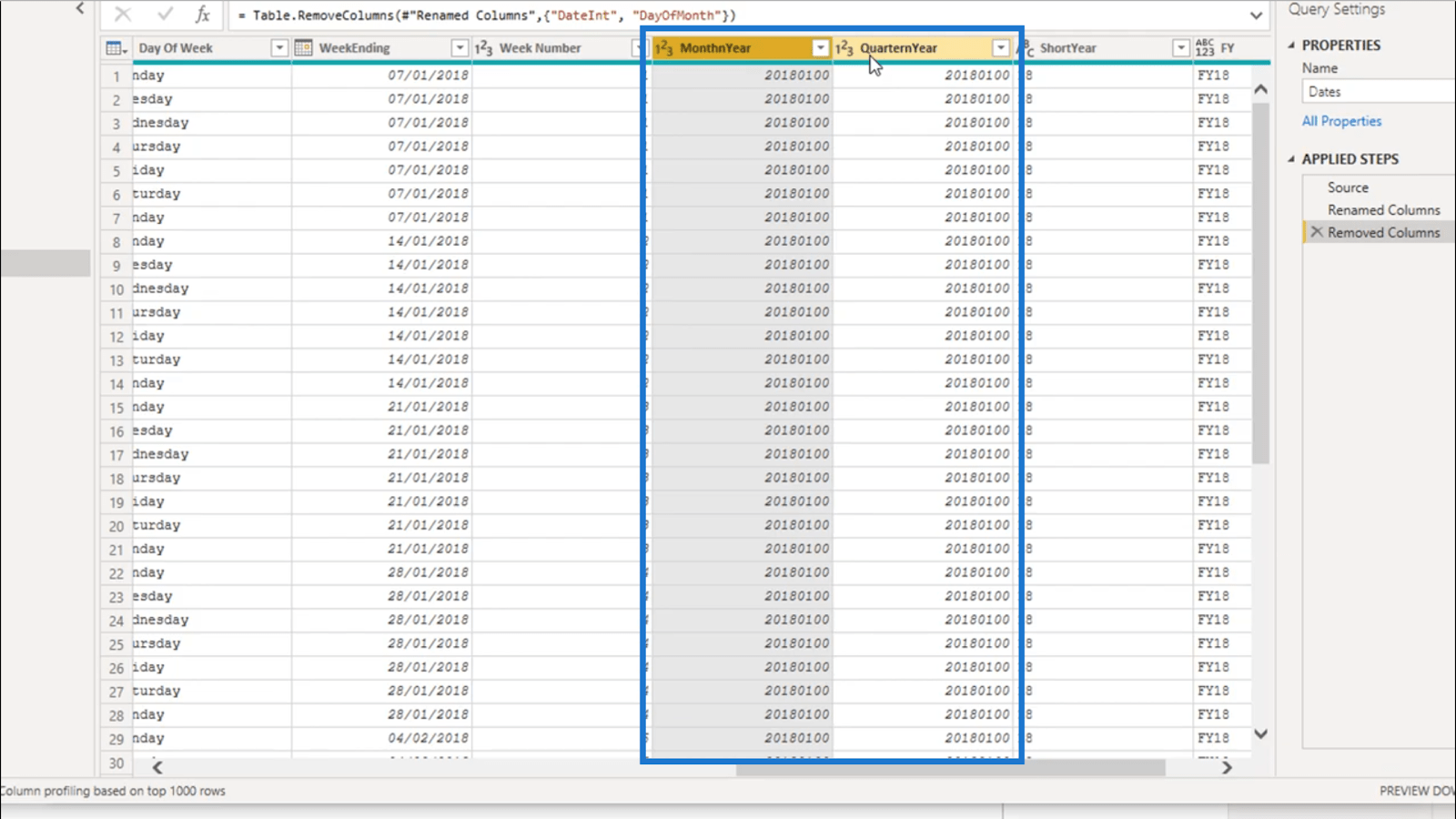 Création d'une table de dates dans LuckyTemplates