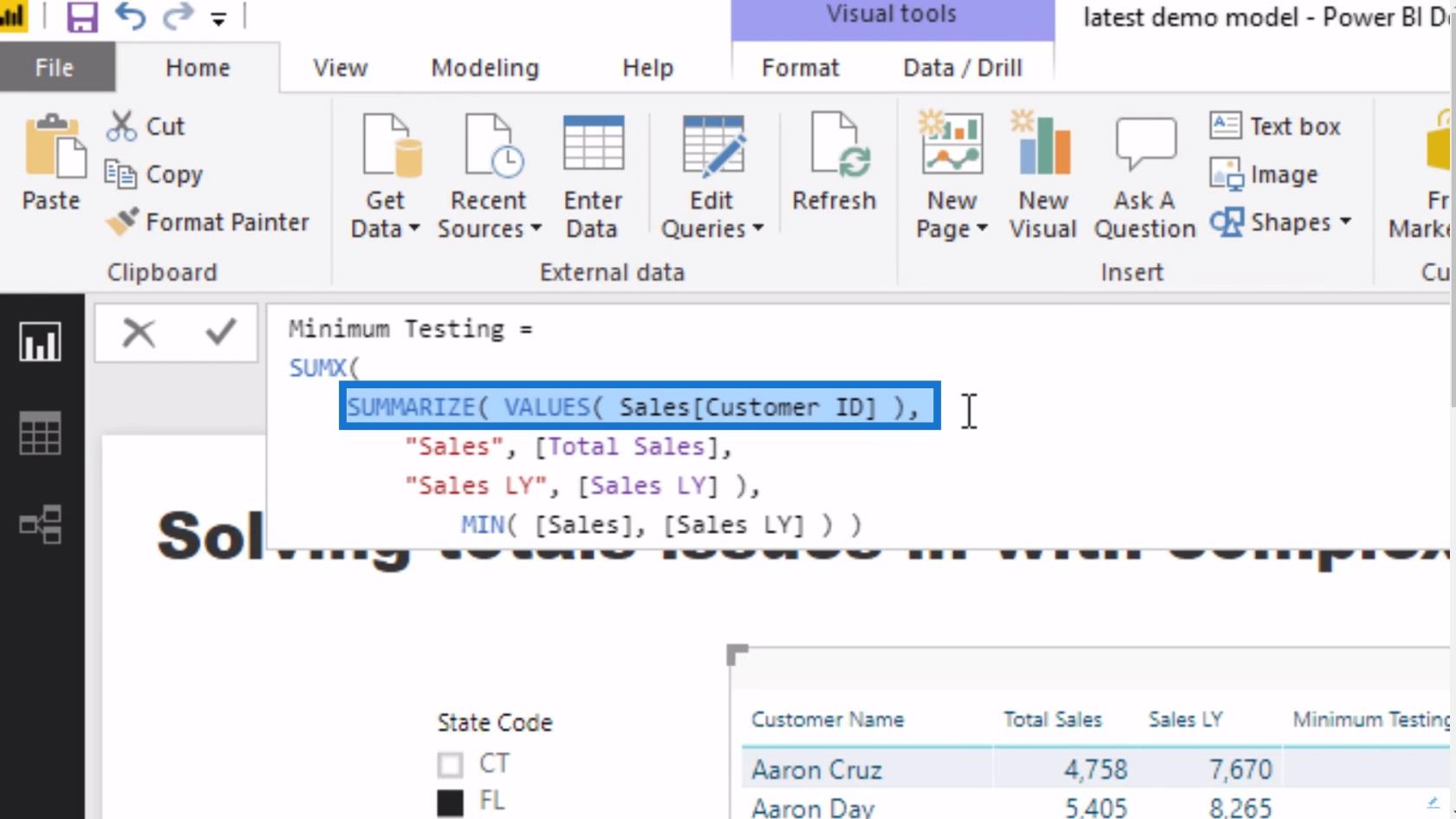 LuckyTemplates で DAX メジャーを使用して間違った合計を修正する