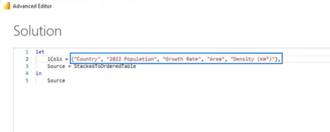 Power Query Transform Column Challenge: Gestapelte Daten in eine geordnete Tabelle