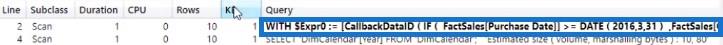 DAX Studio 中的性能問題：CallBackDataID