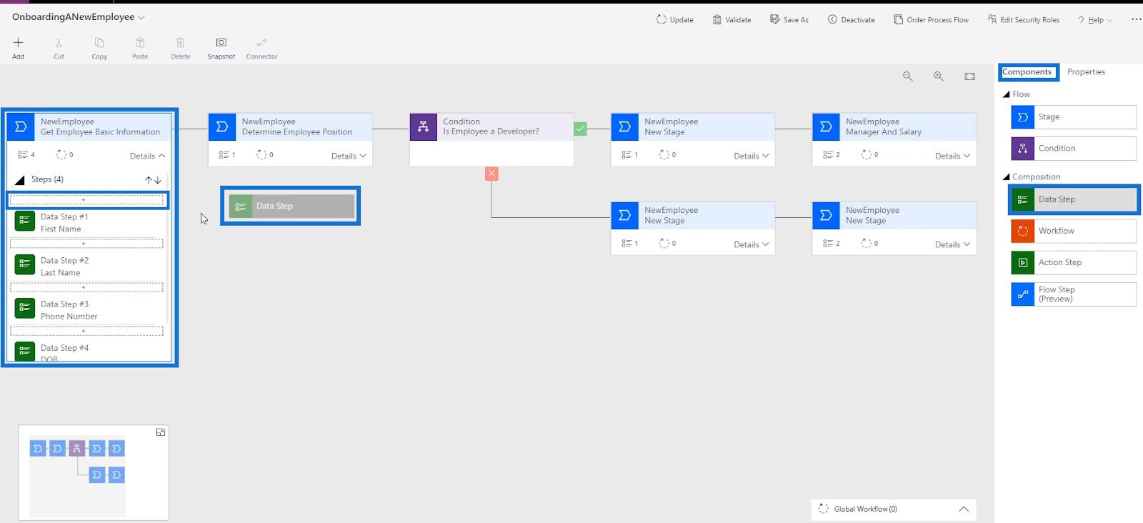 Microsoft Power Automate のビジネス プロセス フロー