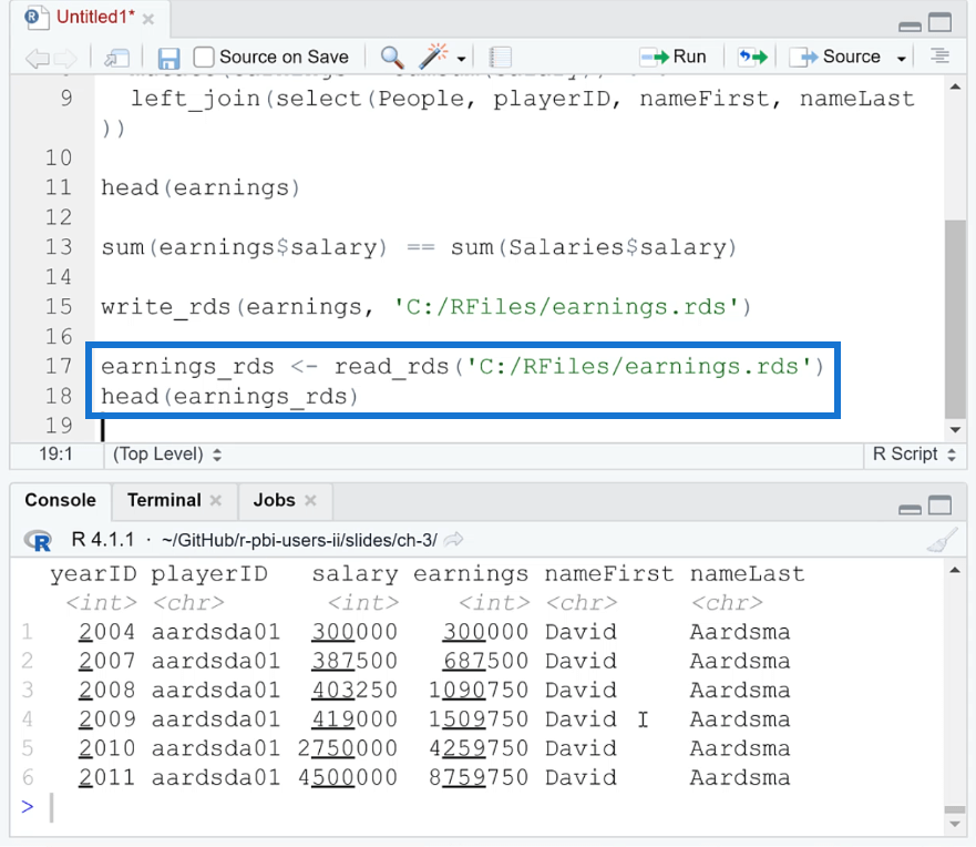 So speichern und laden Sie eine RDS-Datei in R