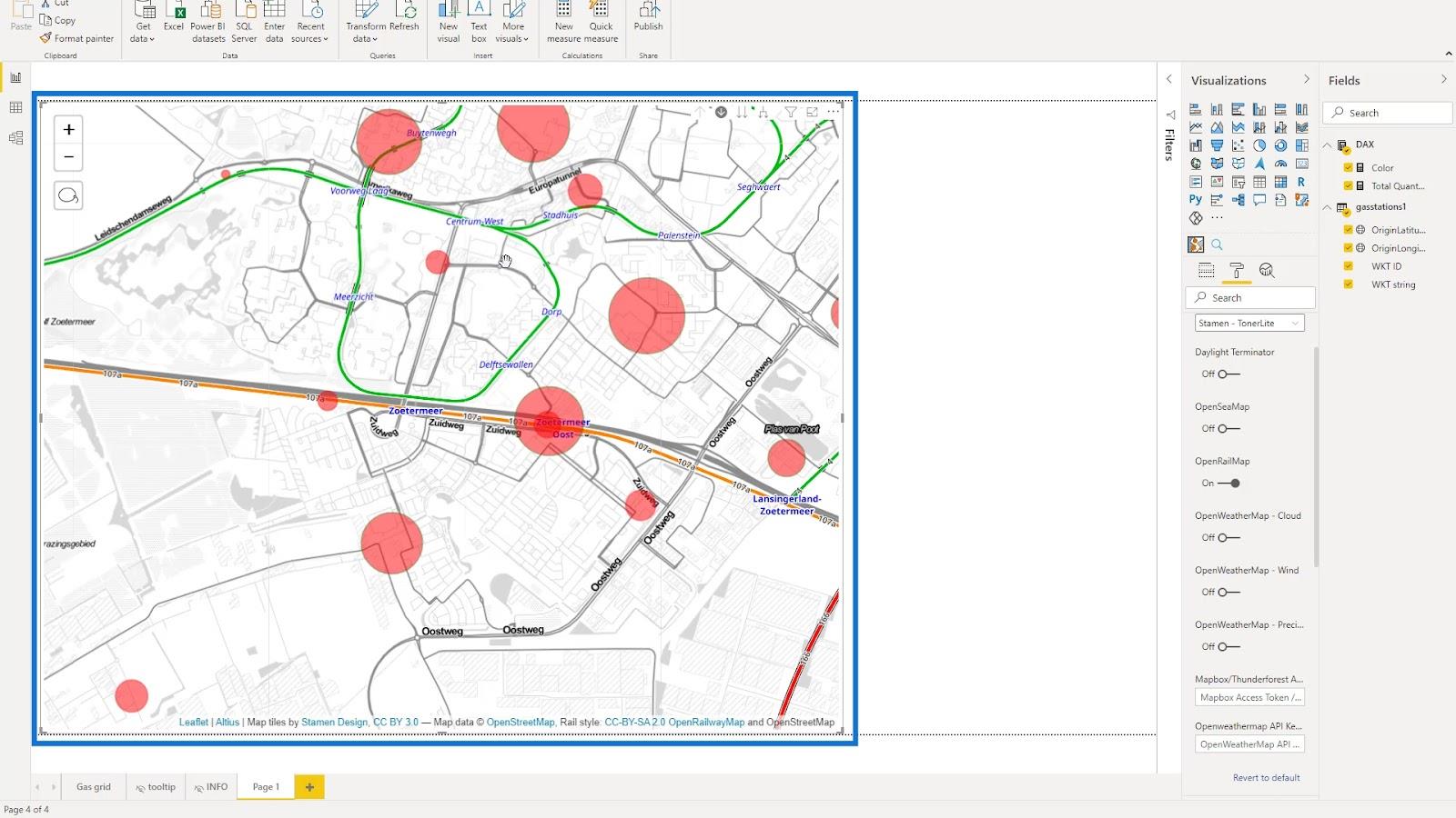 Visualizzazione della mappa delle icone di LuckyTemplates: stringhe WKT