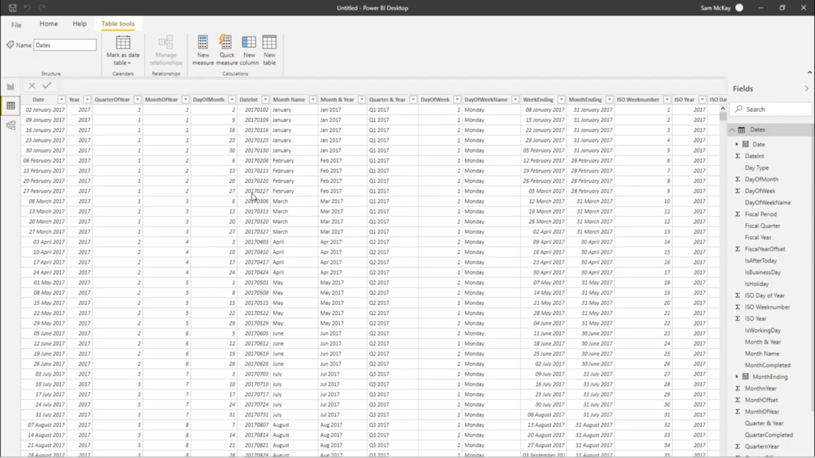 Créer une table de dates dans LuckyTemplates de la manière la plus rapide possible