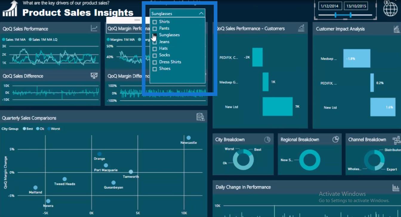 Uso de promedios móviles para mostrar tendencias en LuckyTemplates