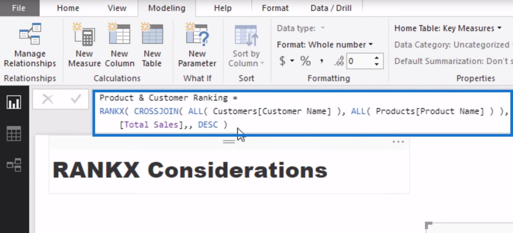 Considérations RANKX - Concepts de formule LuckyTemplates et DAX