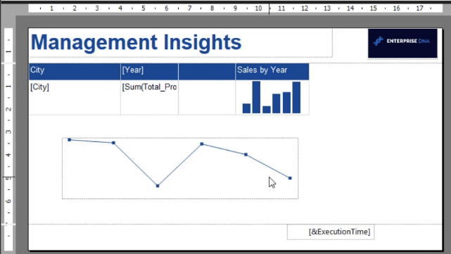 Créer un graphique Sparkline LuckyTemplates dans le générateur de rapports