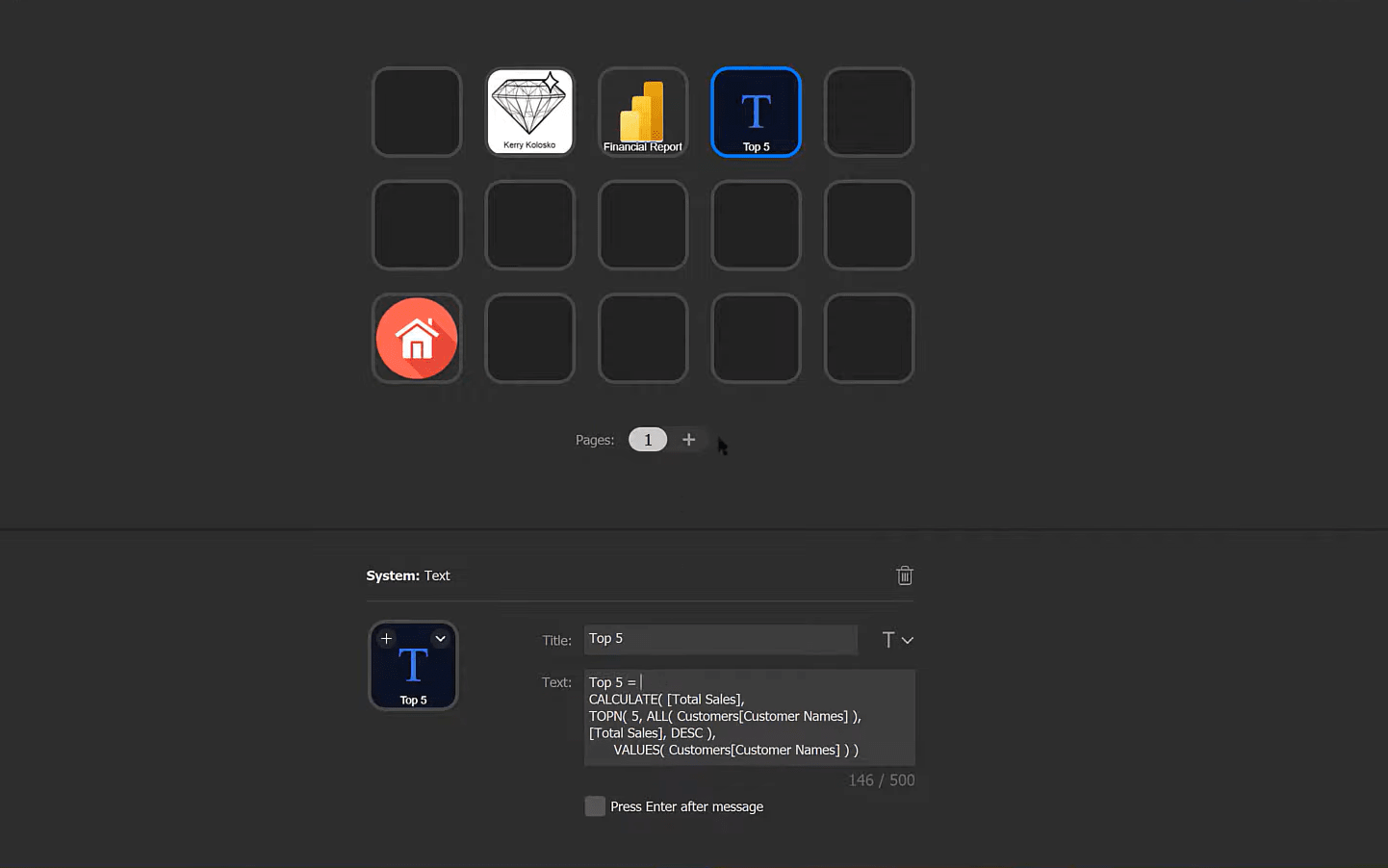 Elgato Stream Deck を使用した LuckyTemplates オートメーション