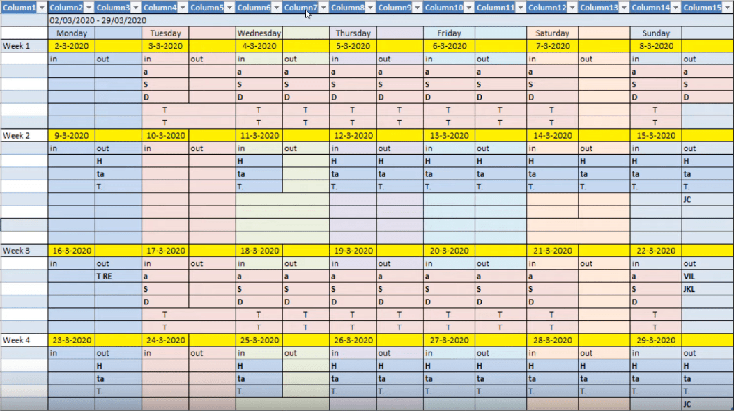 Transformer la disposition du type de calendrier en format tabulaire dans LuckyTemplates à l'aide de l'éditeur de requête