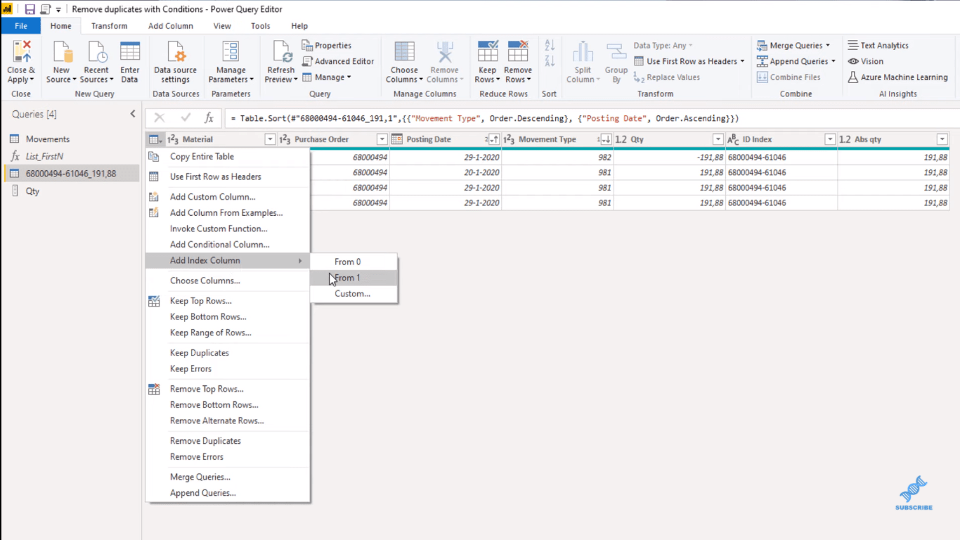 LuckyTemplates Power Query : suppression des lignes en double