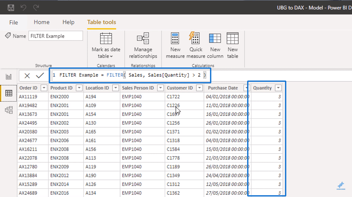 Utilizarea funcțiilor de tabel DAX în LuckyTemplates