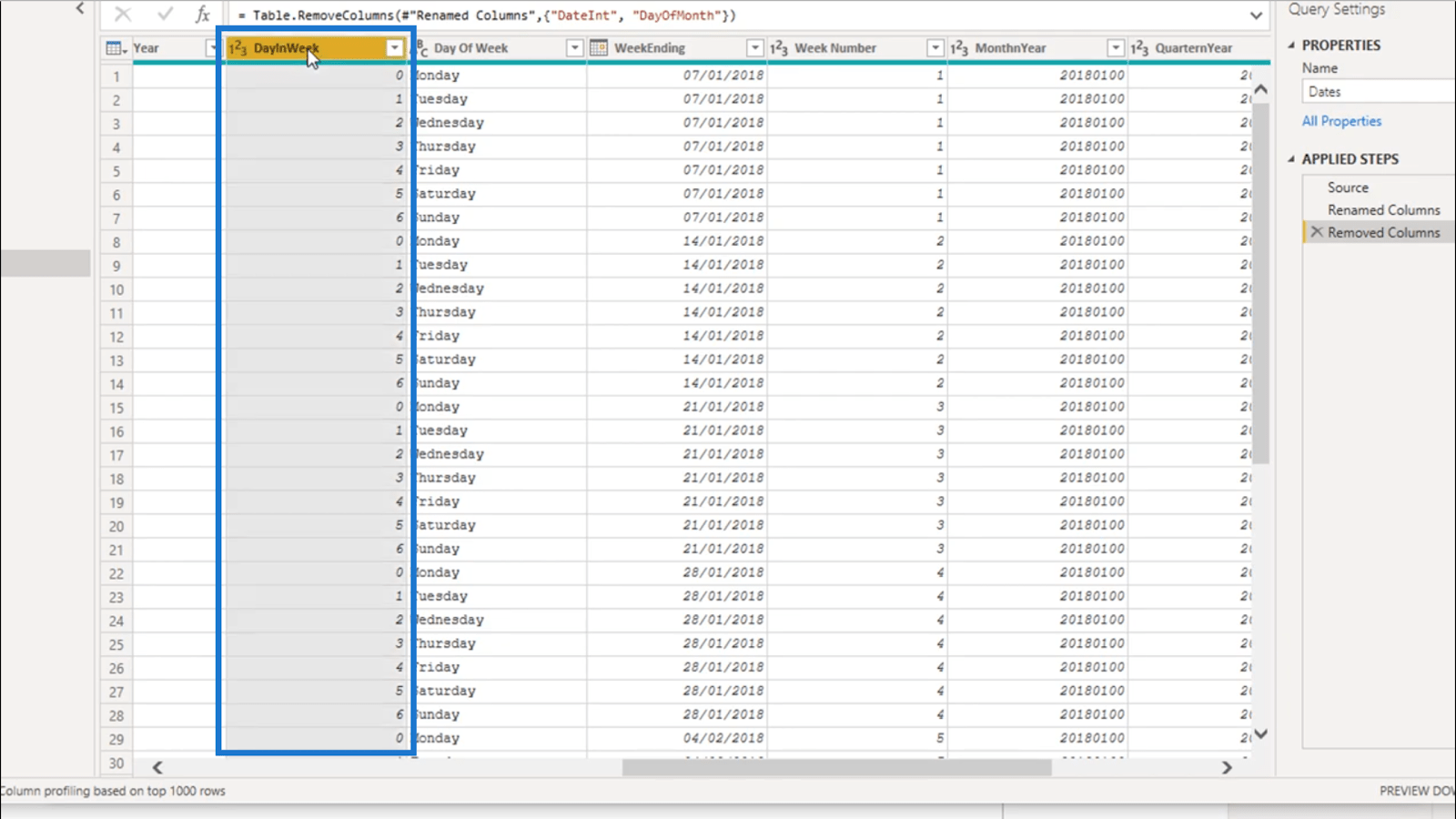 Création d'une table de dates dans LuckyTemplates