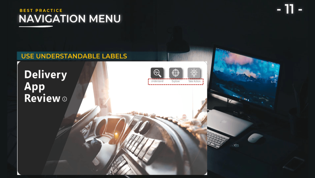 Boutons de navigation des pages LuckyTemplates