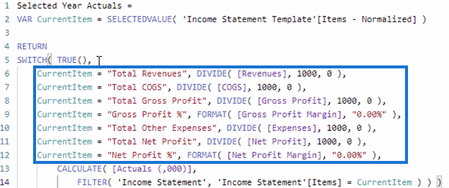 Comment créer des sous-totaux uniques dans les tableaux LuckyTemplates