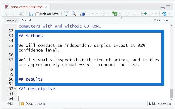 Communiquer la recherche avec R Notebook - Partie 2