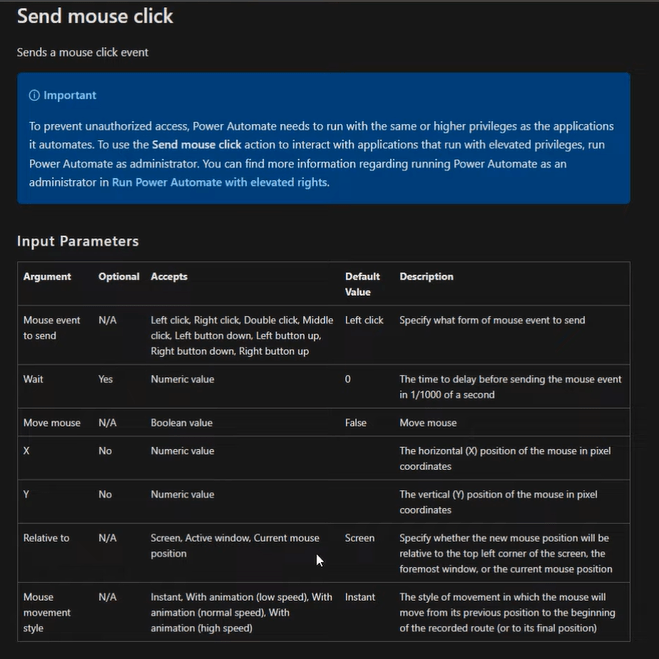 Power Automate Desktop：如何使用發送鼠標點擊功能