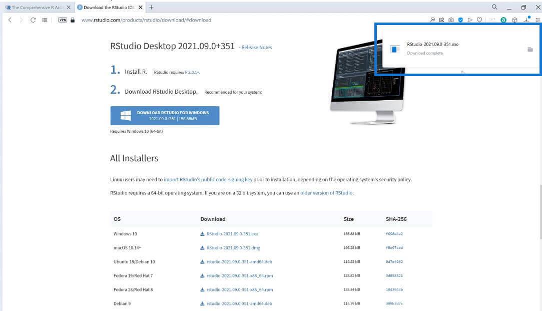 Guide de téléchargement et d'installation de R et RStudio