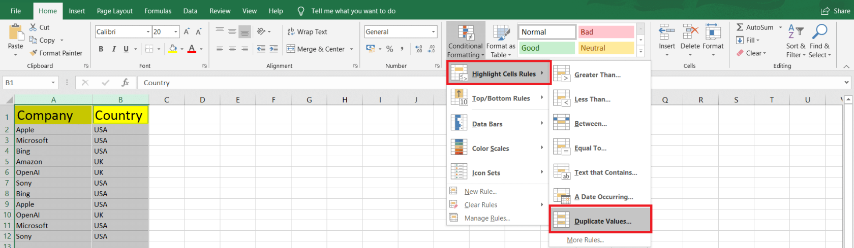 Trouver des écarts dans Excel - 5 techniques simples expliquées