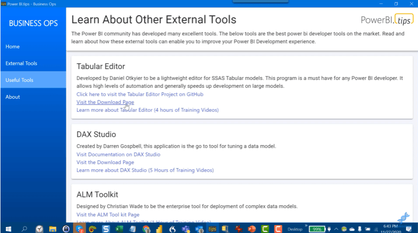 Mettez à niveau votre menu d'outils externes dans LuckyTemplates