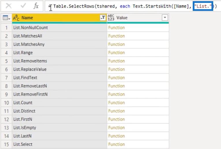 Fonctions Power Query, mots-clés et identificateurs