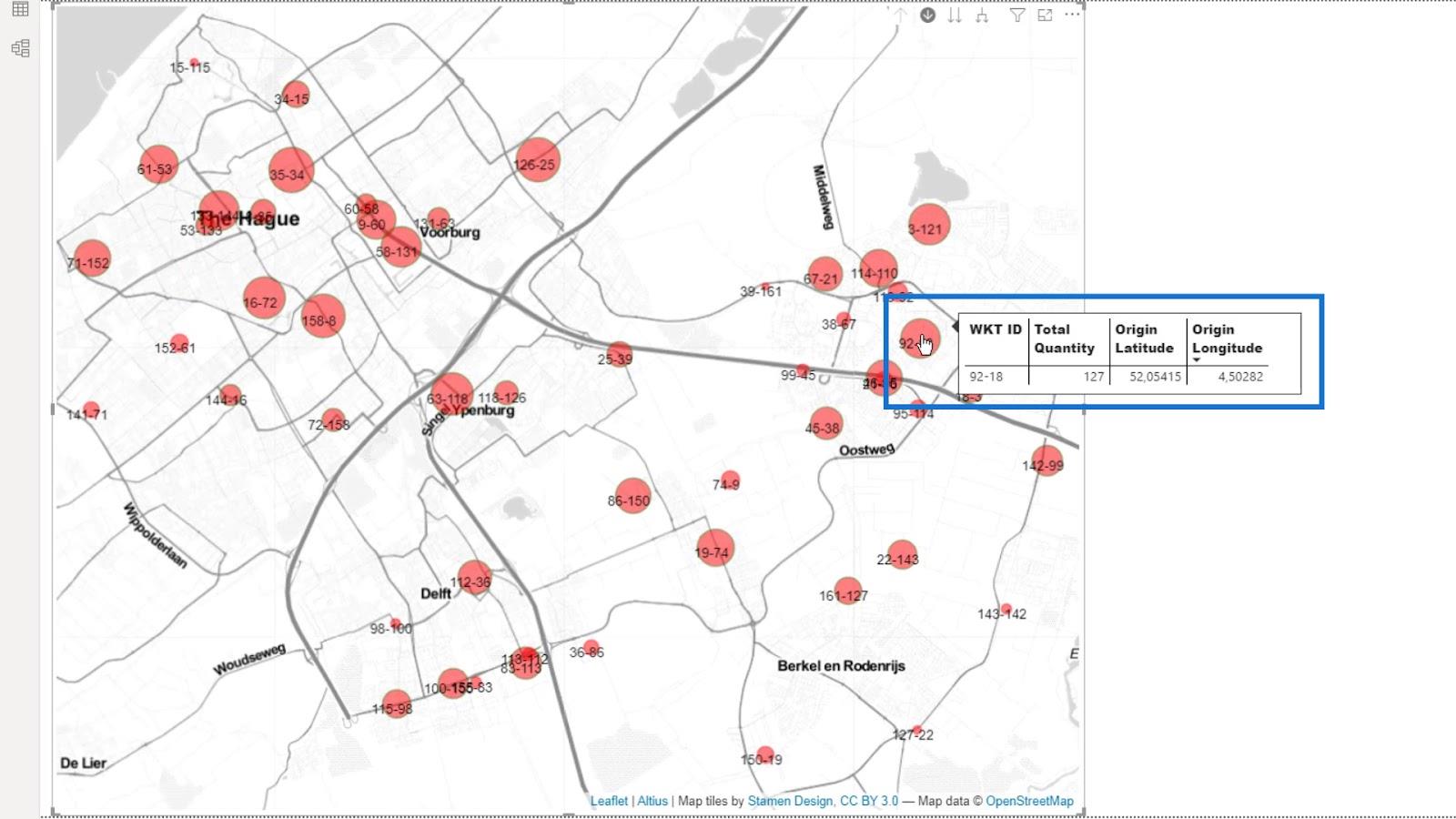 Visual do mapa de ícones do LuckyTemplates: strings WKT