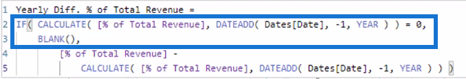 Calcul du pourcentage dynamique du changement total à l'aide de LuckyTemplates Time Intelligence