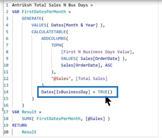 First N Business Days Revisited – Eine DAX-Codierungssprachenlösung