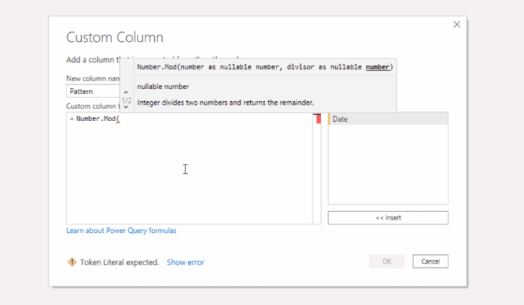 Power Query M : Modèle 0-1 en alternance dans le tableau des dates