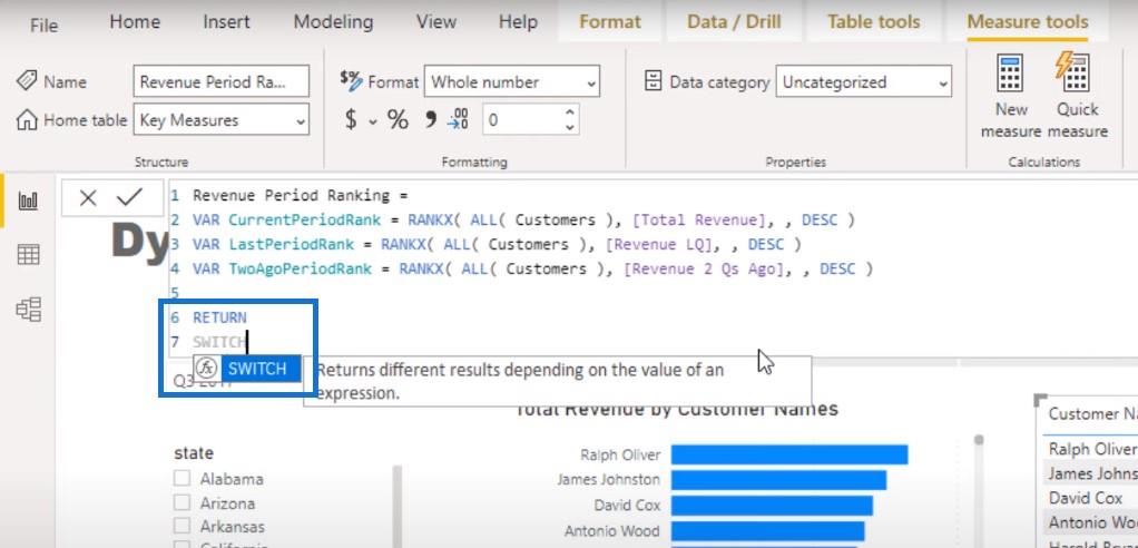 Classement de la visualisation dans LuckyTemplates – Dynamic Visual