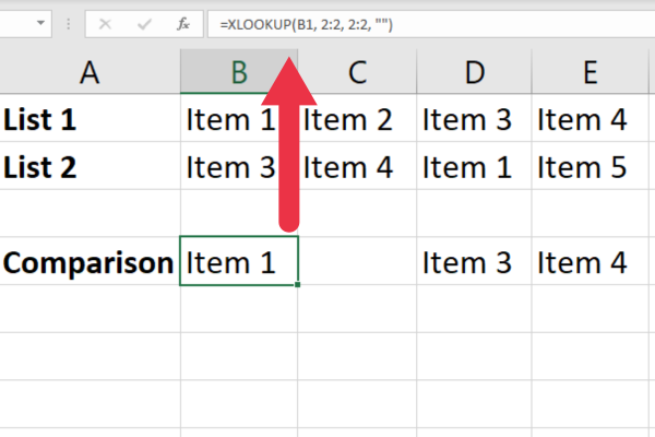 Comment comparer deux colonnes dans Excel à l'aide de VLOOKUP