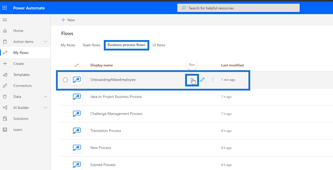 تدفقات عمليات الأعمال في Microsoft Power Automate