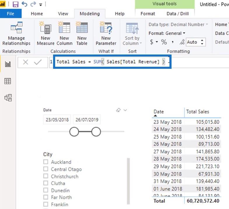 Contexte d'évaluation dans les calculs DAX