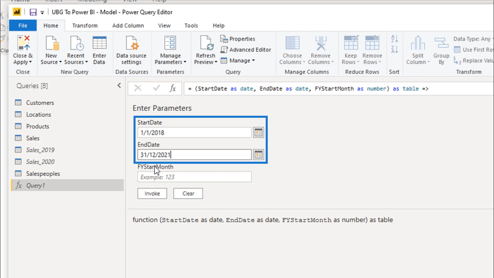 Création d'une table de dates dans LuckyTemplates