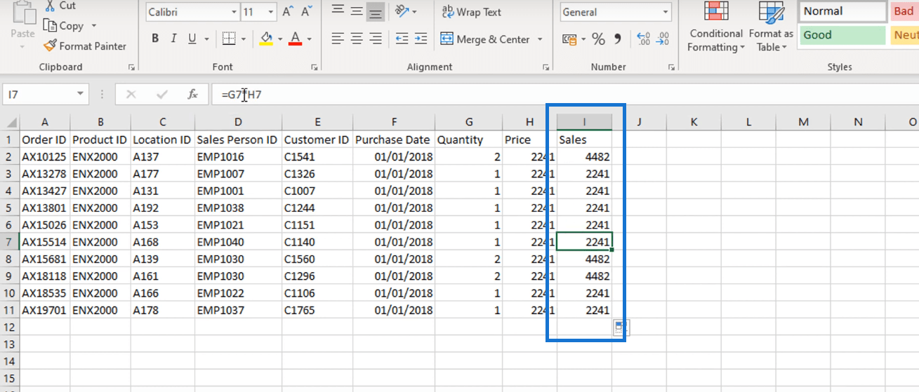 LuckyTemplates 和 Excel：DAX 公式的差異