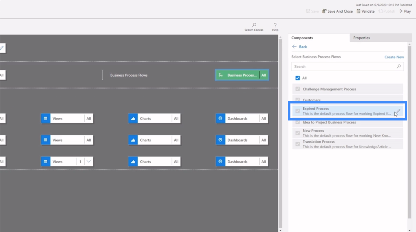 Flux de processus métier et documentation Power Apps